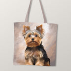 TOTE Yorkie Dog Fabric Bag Panel