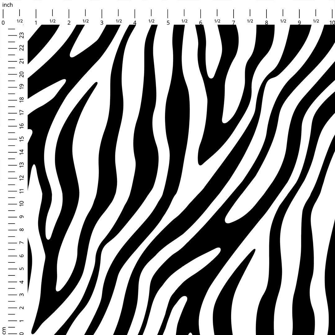 Zebra Black and White Fabric