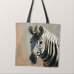 TOTE Zebra Beige Fabric Bag Panel TP-161