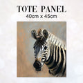 TOTE Zebra Beige Fabric Bag Panel TP-161