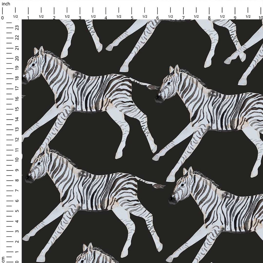Zebra Black Fabric