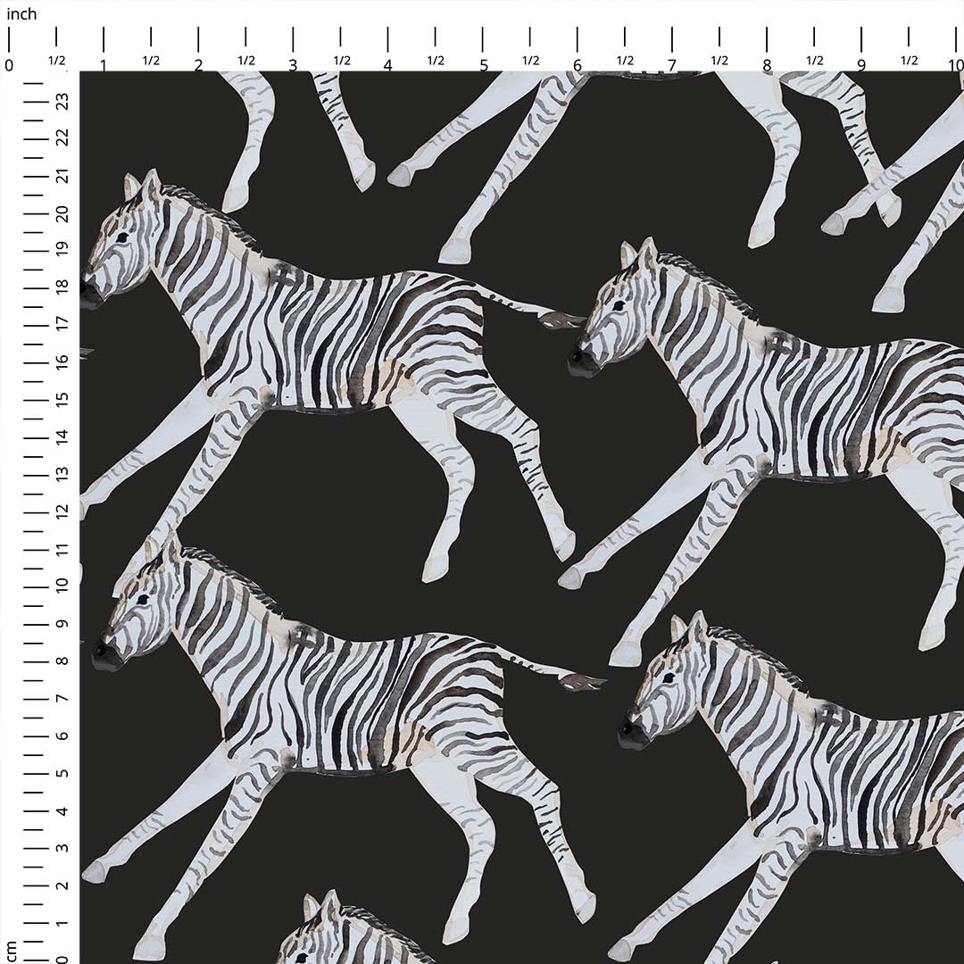 Zebra Black Fabric