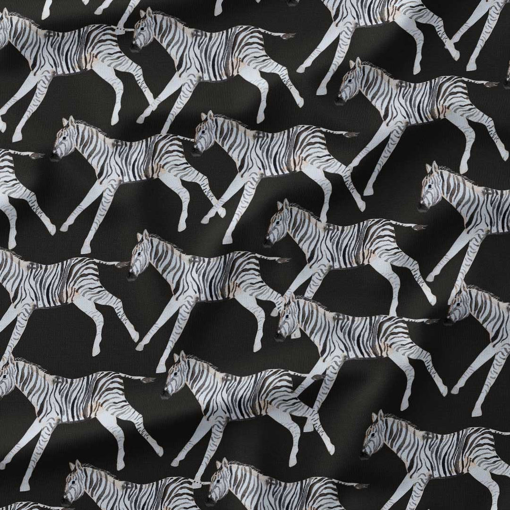 Zebra Black Fabric