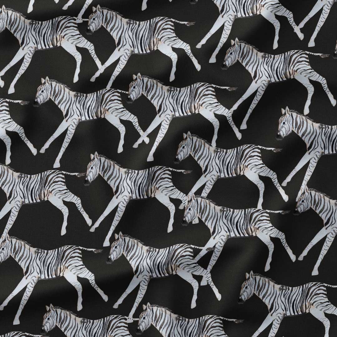 Zebra Black Fabric