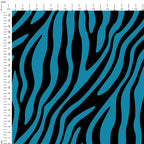 Zebra Blue and Black Fabric