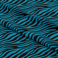 Zebra Blue and Black Fabric