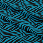 Zebra Blue and Black Fabric