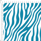 Zebra Blue and White Fabric
