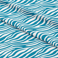 Zebra Blue and White Fabric