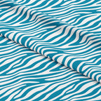 Zebra Blue and White Fabric