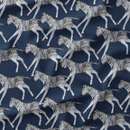 Zebra Blue Fabric