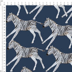 Zebra Blue Fabric
