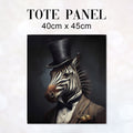 TOTE Fabric Bag Panel Zebra Gentelman TP-290