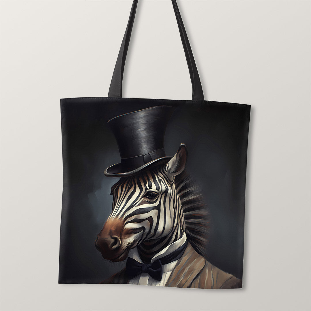 TOTE Fabric Bag Panel Zebra Gentelman TP-290