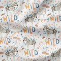 Zebra Party White Fabric