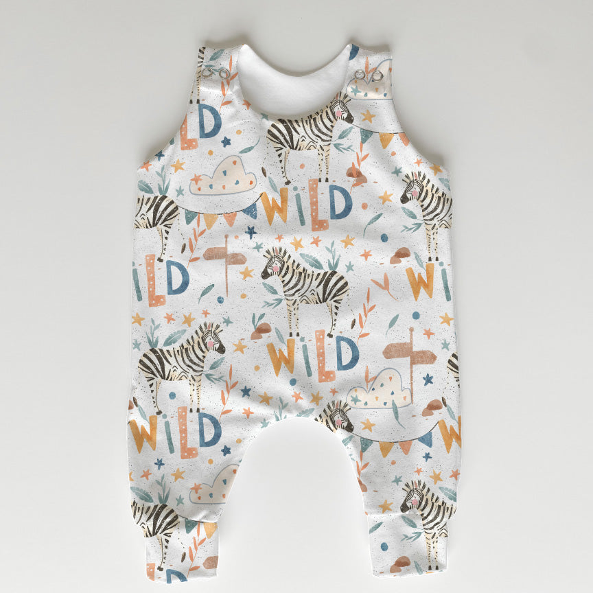 Zebra Party White Fabric