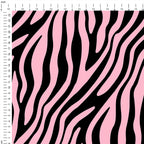 Zebra Pink and Black Fabric