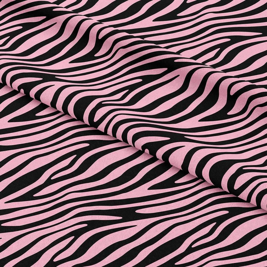 Zebra Pink and Black Fabric