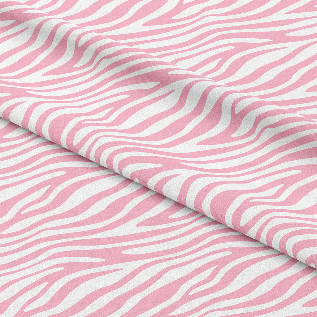 Zebra Pink and White Fabric
