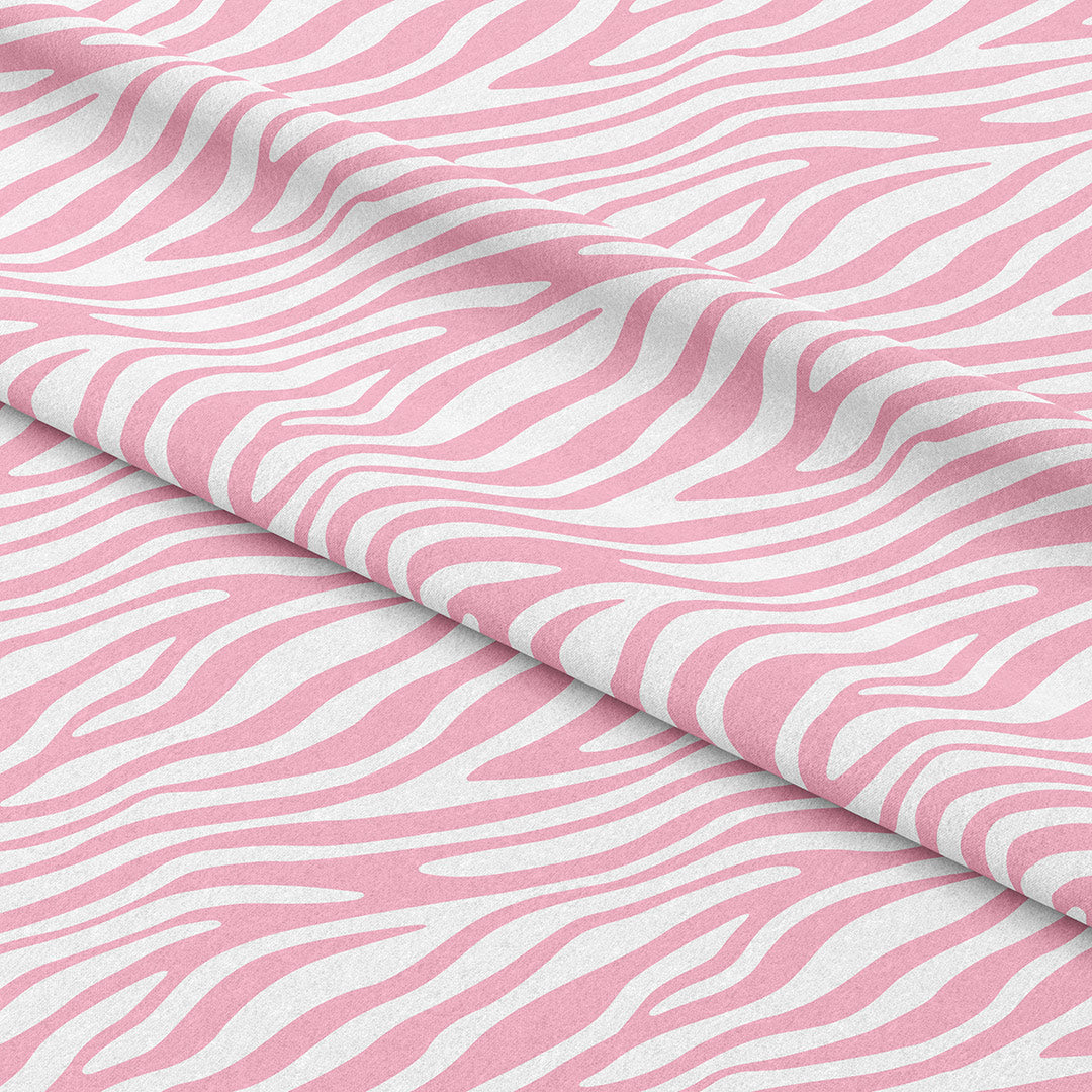 Zebra Pink and White Fabric
