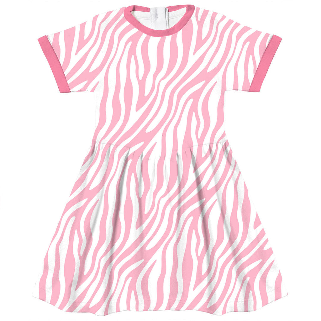 Zebra Pink and White Fabric