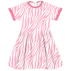 Zebra Pink and White Fabric