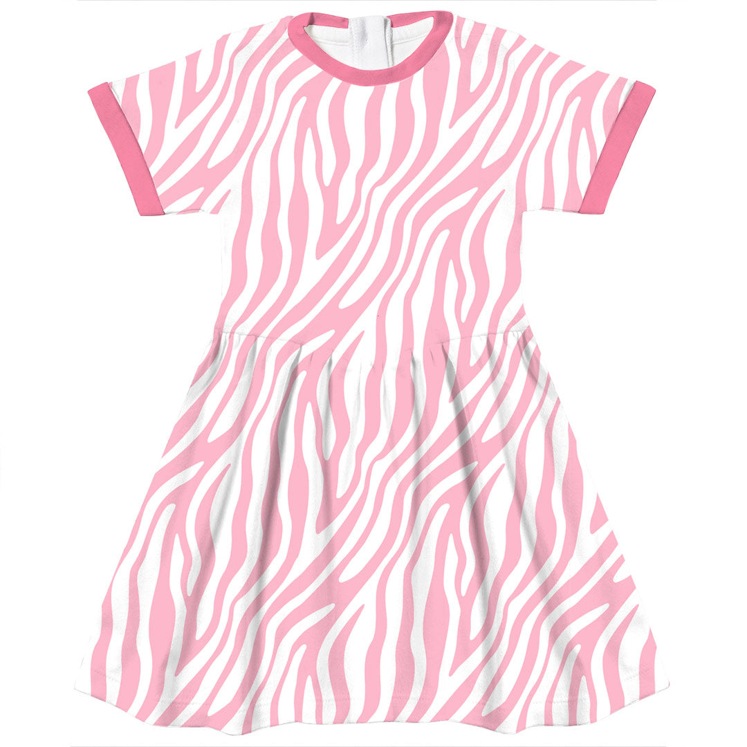 Zebra Pink and White Fabric