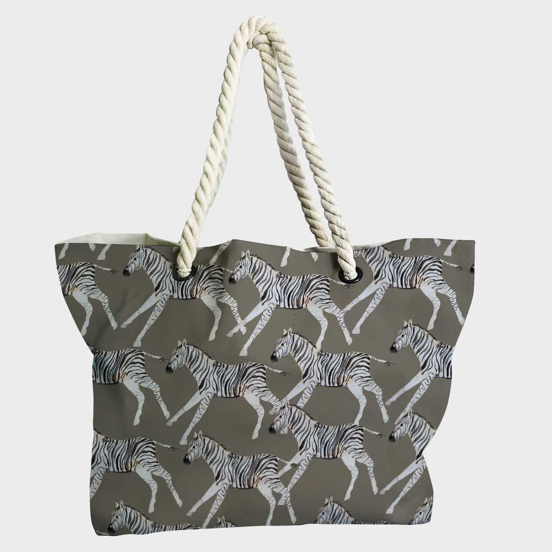 Zebra Taupe Fabric