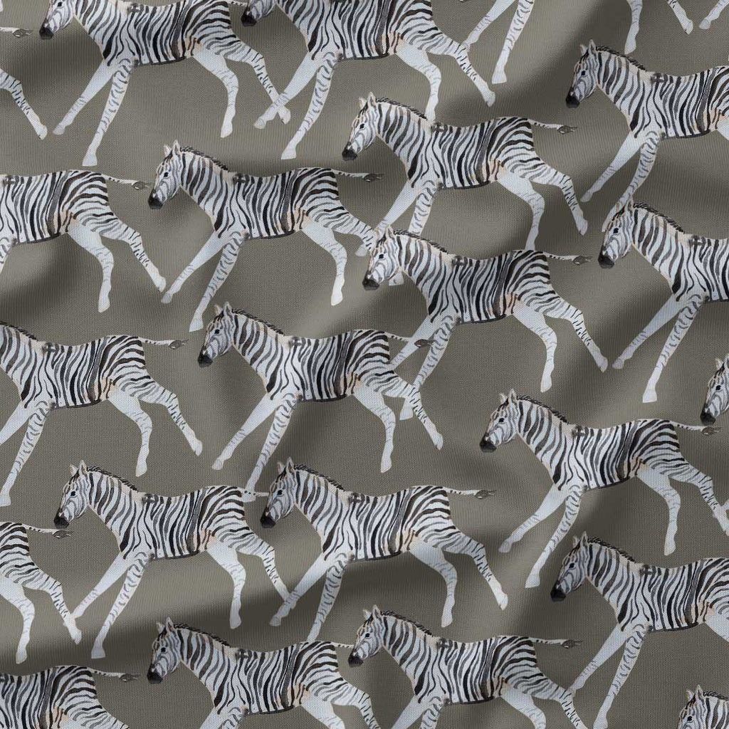 Zebra Taupe Fabric