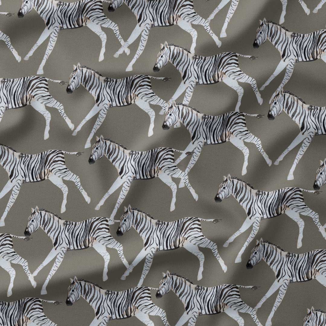 Zebra Taupe Fabric