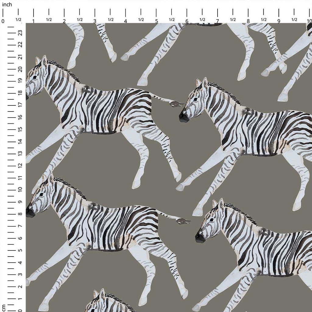 Zebra Taupe Fabric