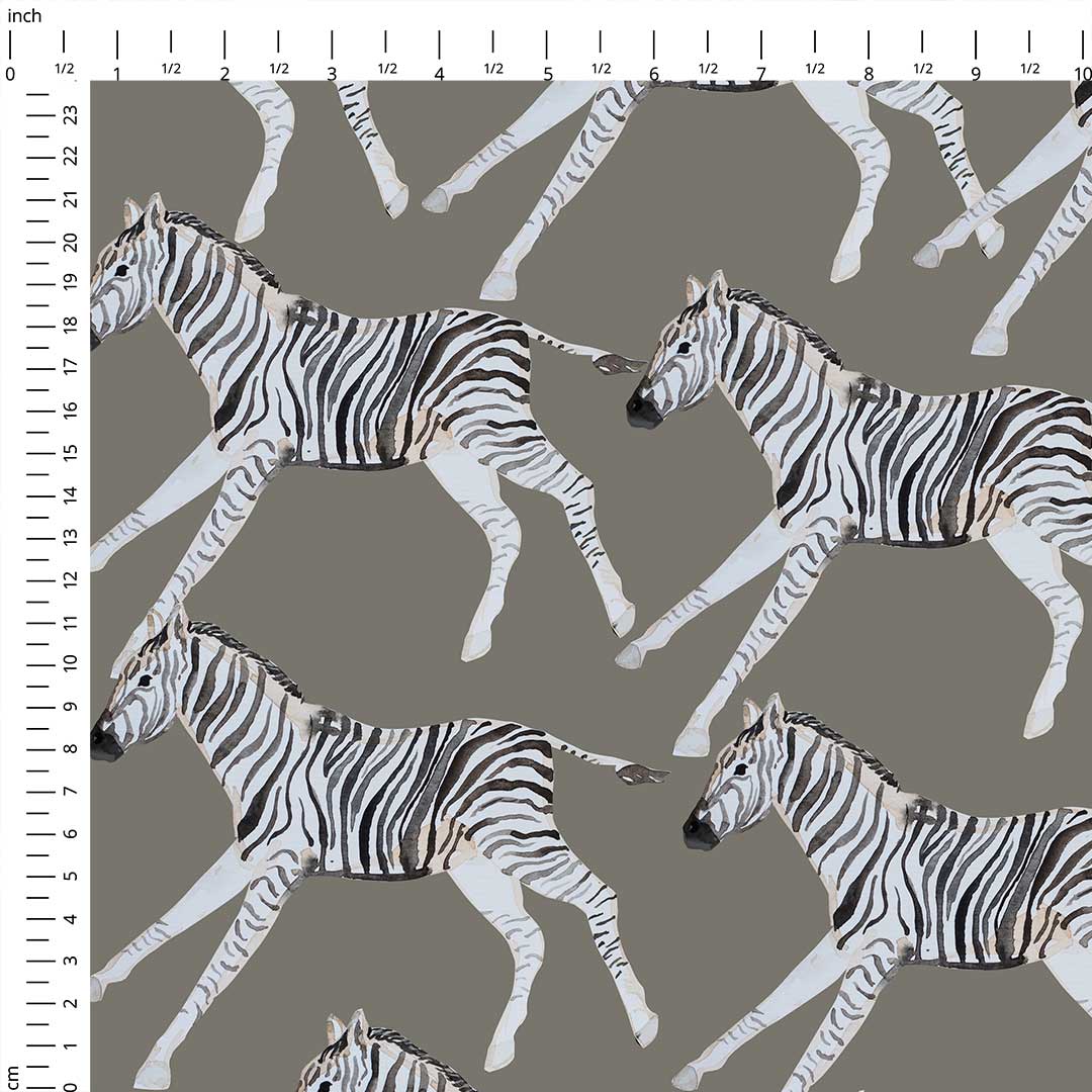 Zebra Taupe Fabric