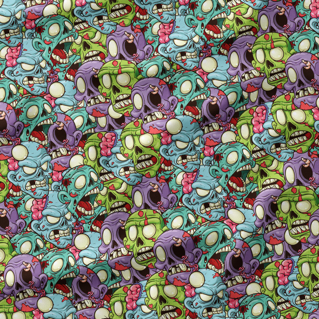 Zombie Heads Fabric