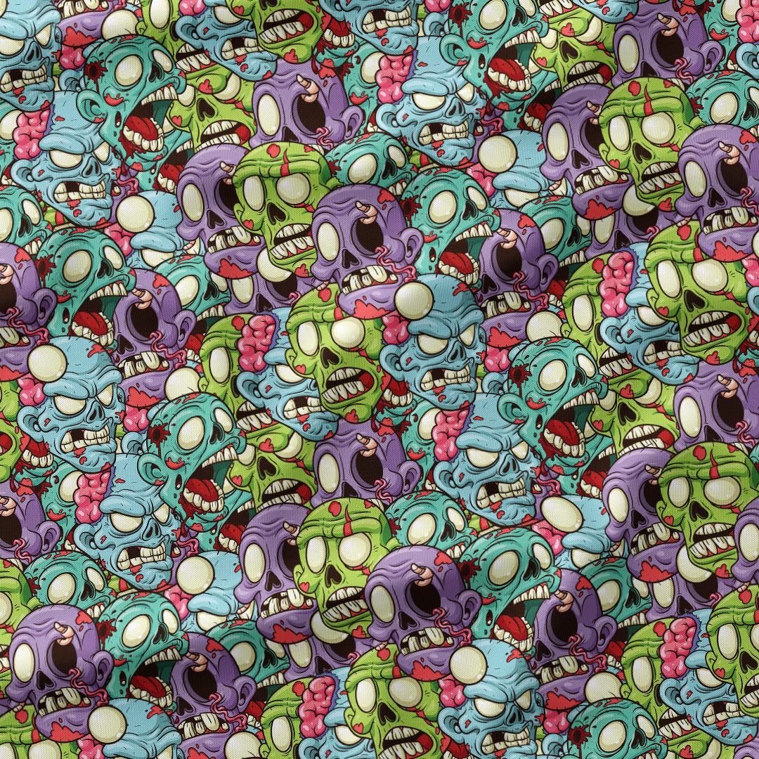 Zombie Heads Fabric