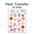 Spring Flowers Set A4 Mix Iron on fabric heat transfer DTF-122