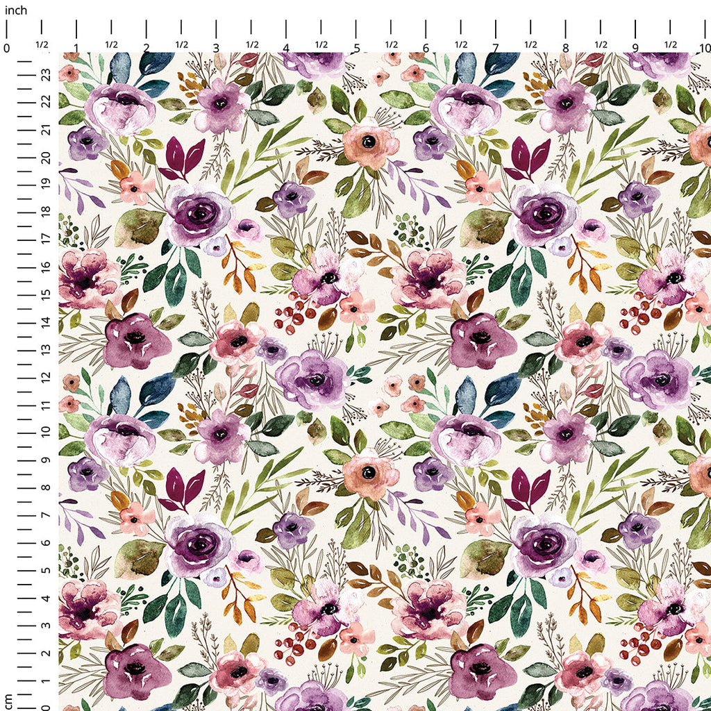 Amethyst Floral Fabric