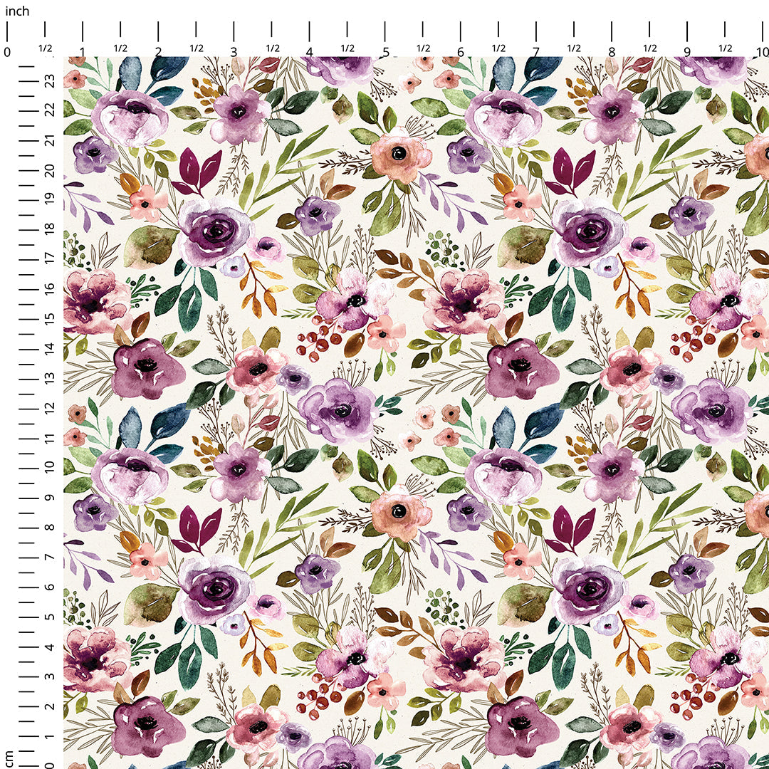 Amethyst Floral Fabric