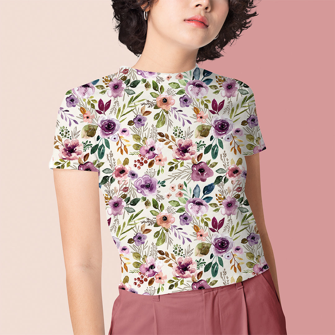 Amethyst Floral Fabric
