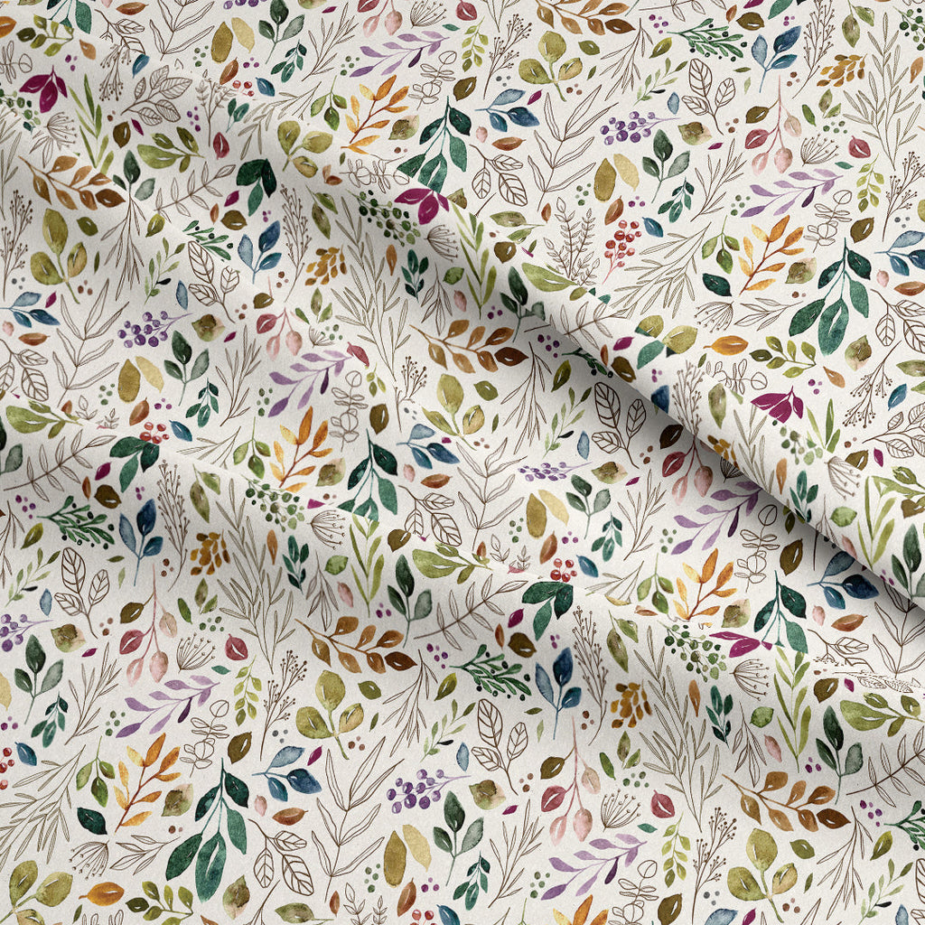Amethyst Leaves Fabric