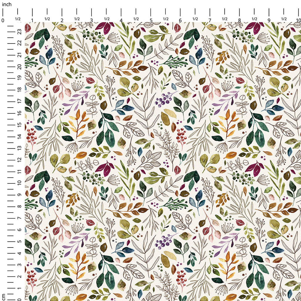 Amethyst Leaves Fabric