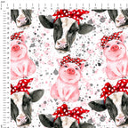 Animals in Bandanas Fabric