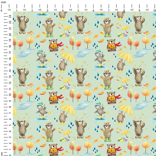Autumn Bears Fabric
