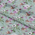 Bird & Floral Blue Fabric
