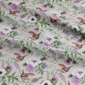 Bird & Floral Grey Fabric