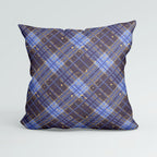 Blue Glitter Plaid Fabric 1455