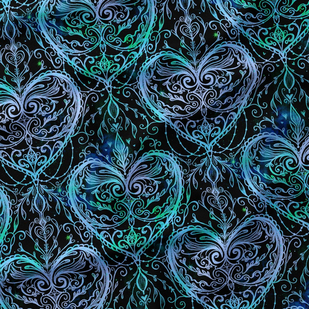 Blue Hearts Fabric