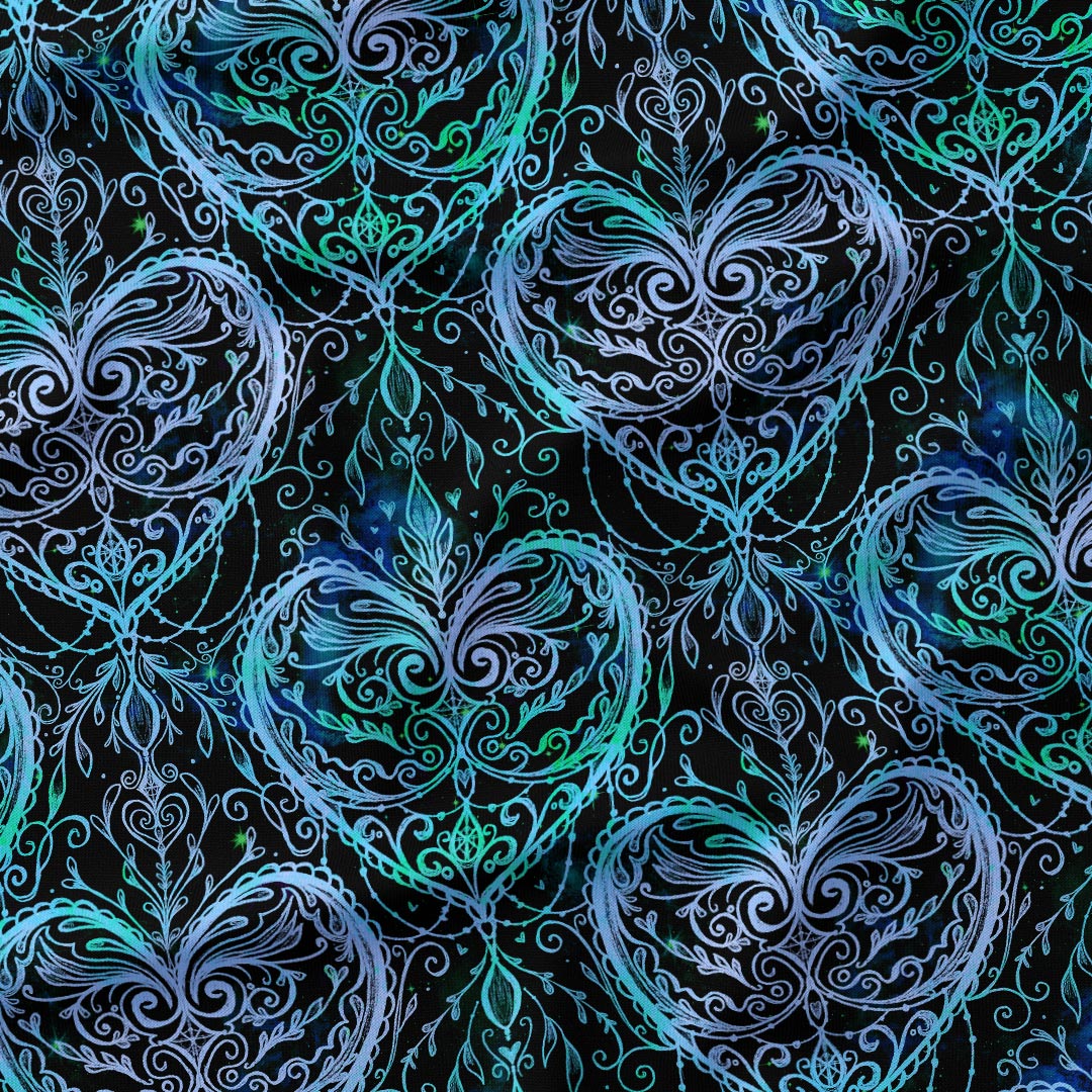 Blue Hearts Fabric