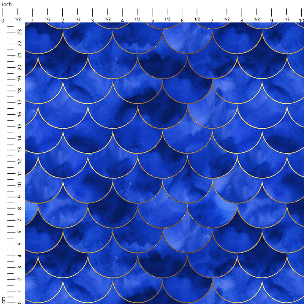 Blue Scales Fabric