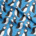 Puffins Blue Fabric