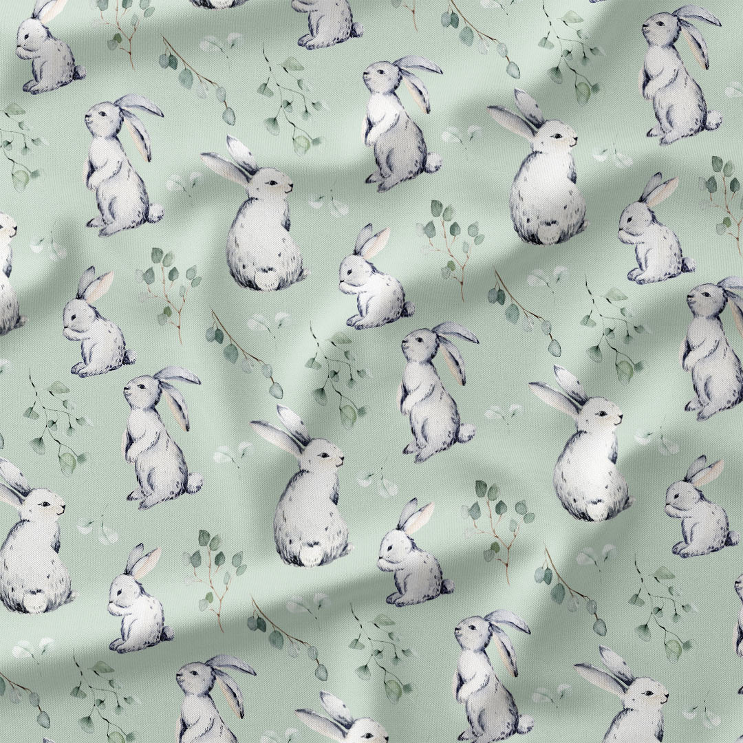 Bunnies Mint, Fabric
